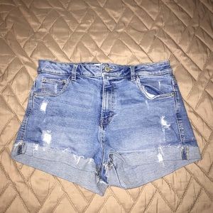 Zara Distressed Jean Shorts
